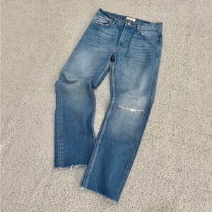 Free People Straight Leg Blue Jeans